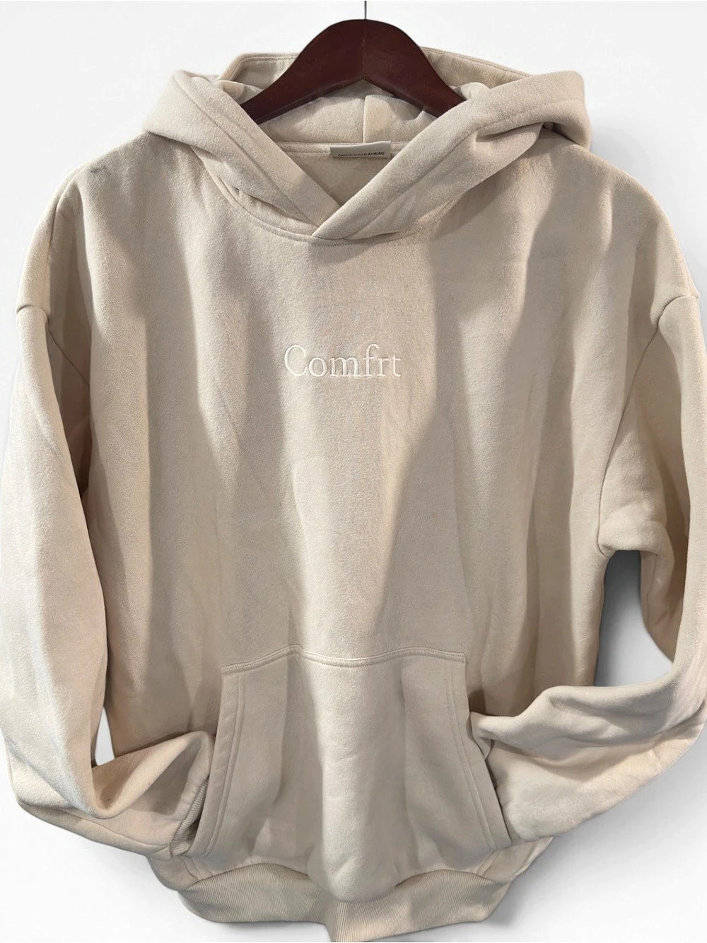 Comfrt Signature Hoodie Pullover Cream Medium
